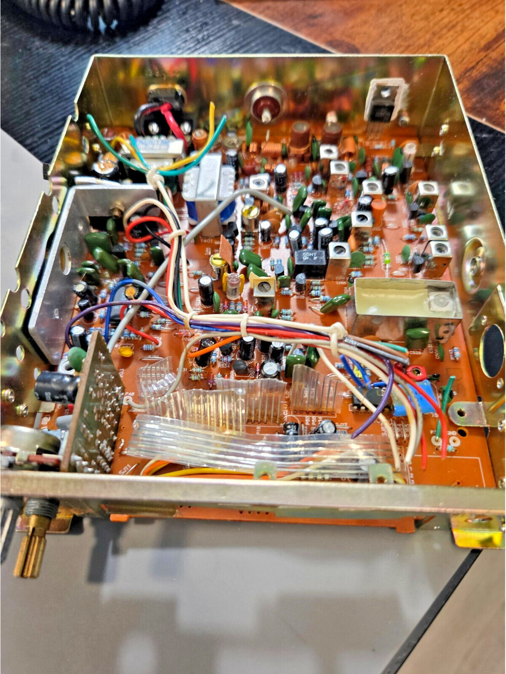 REALISTIC TRC-482 MAIN BOARD. WAS WORKING WHEN PULLED. MOBILE CB RADIO